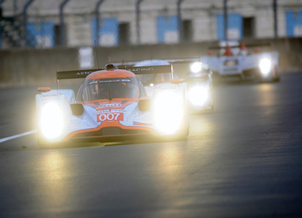 The 007 Aston Martin lit up the track during the 2009 24 hours of Le Mans.