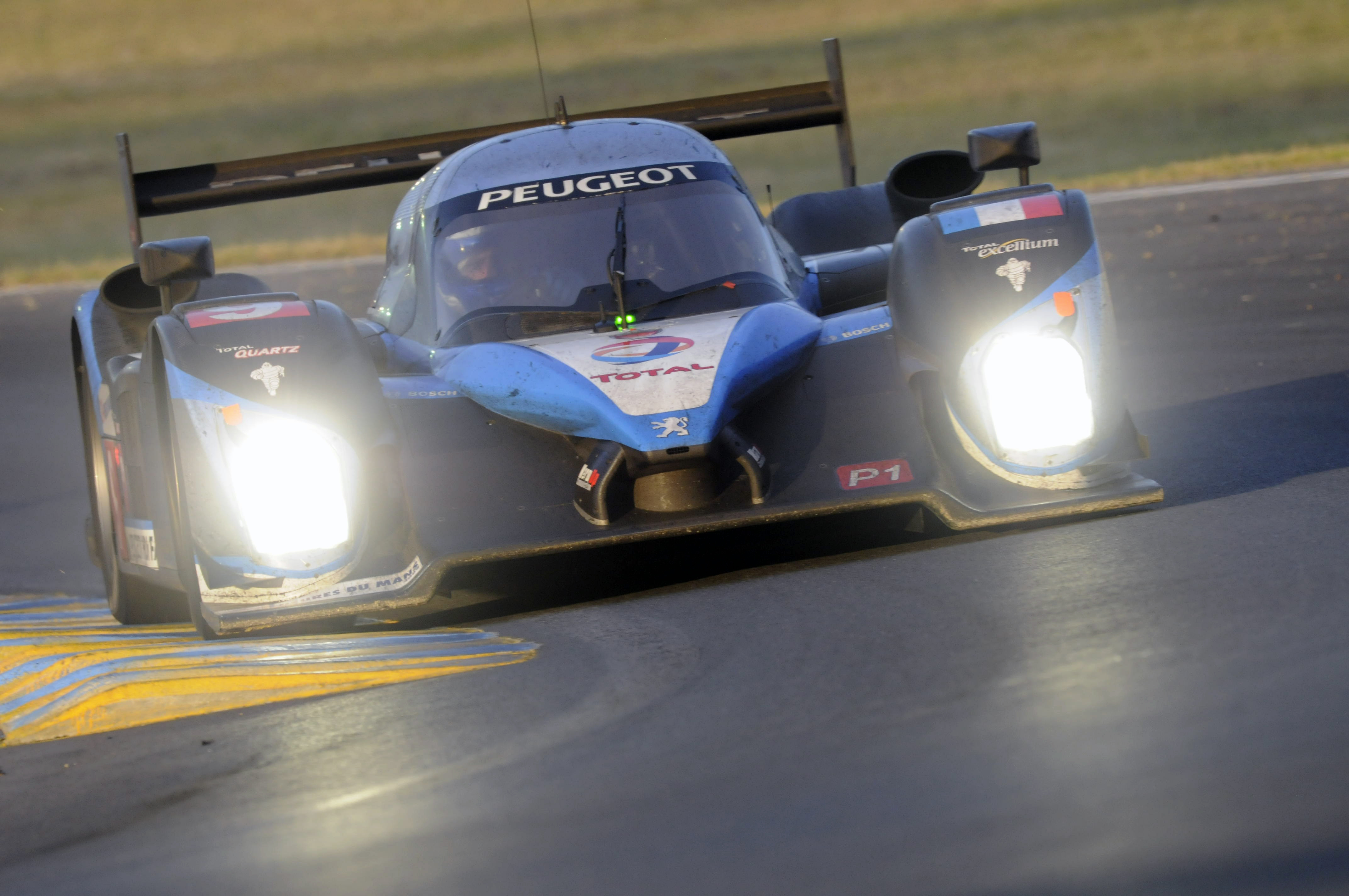 The No. 9 Peugeot was victorious at the 2009 24 Hours of Le Mans.