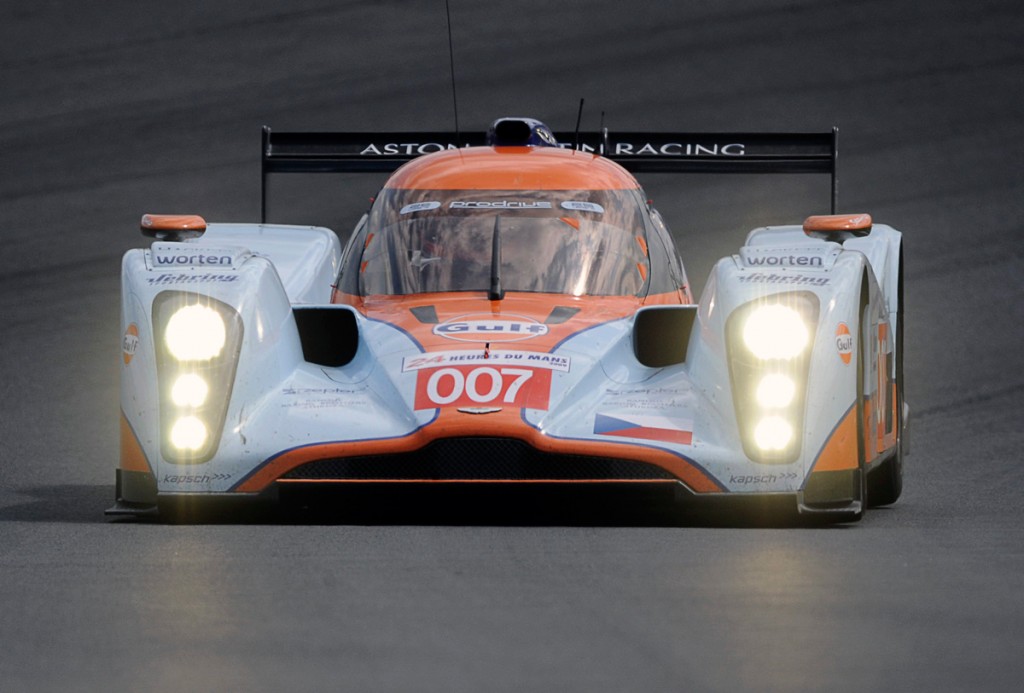 The 007 Aston Martin LMP1 car led all petrol-powered cars and finished fourth overall in its first race at Le Mans.