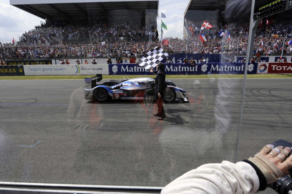 The Peugeot took the checkered flag at the 24 hours of Le Mans, easily outdistancing its closest competitor.